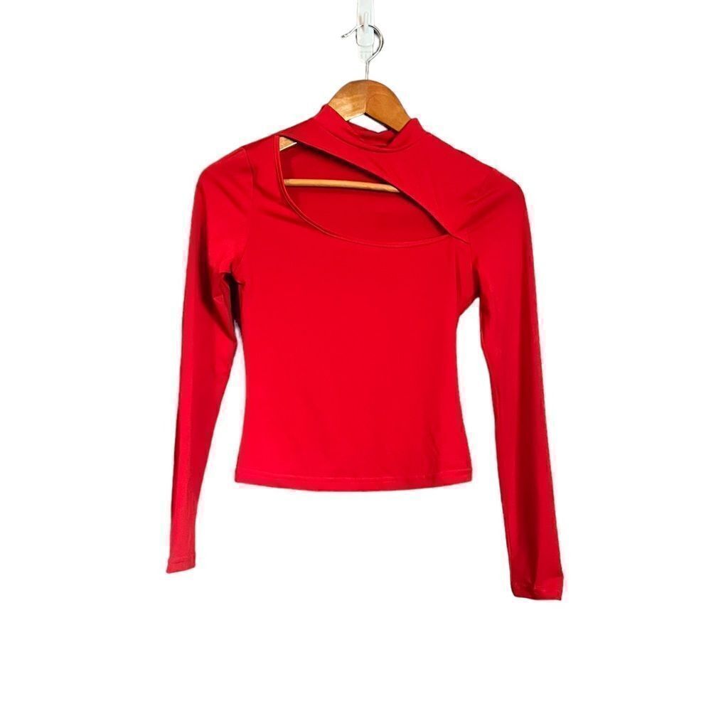 3 for $30! Shein bright red long sleeve shirt
